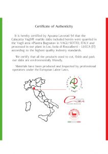 Certificato Made in Italy